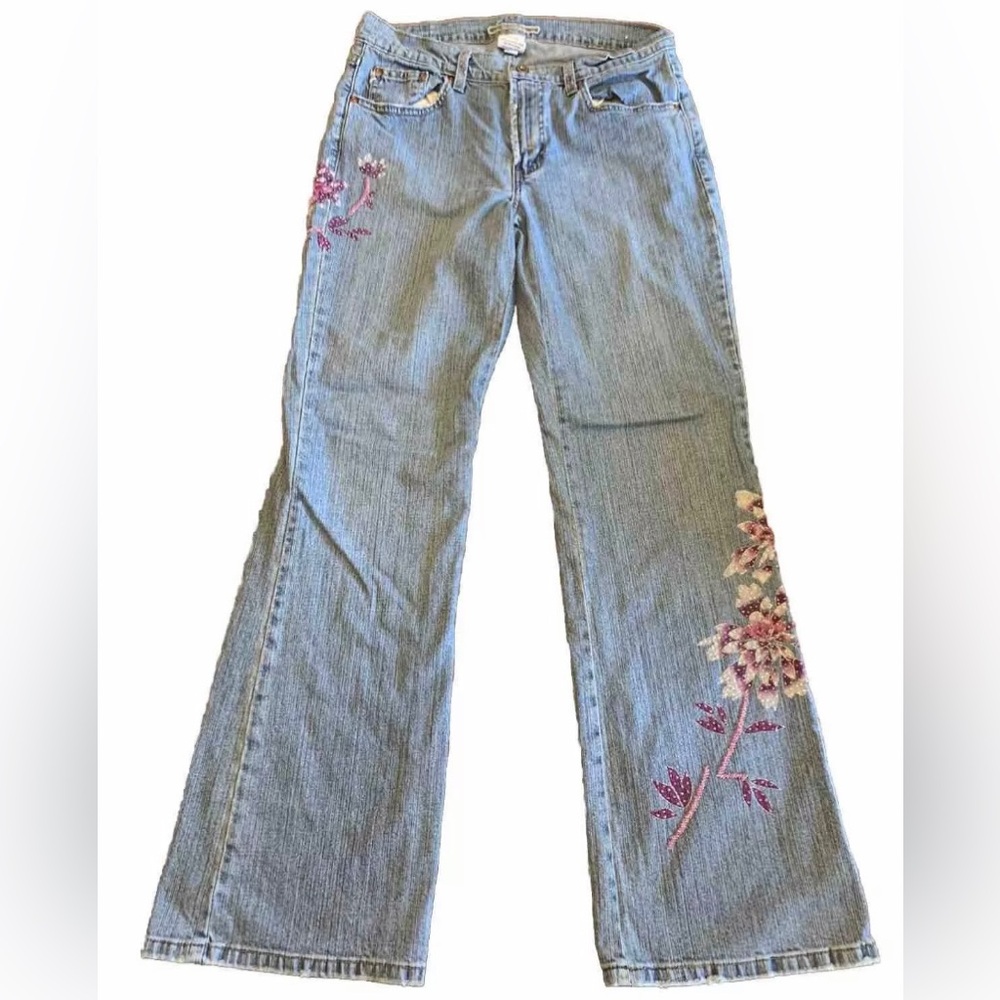 Vintage Z Cavaricci jeans floral beaded women’s size 12